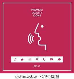 Voice control, person talking - icon. Graphic elements for your design