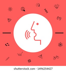 Voice control, person talking - icon. Graphic elements for your design