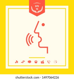 Voice control, person talking - icon. Graphic elements for your design