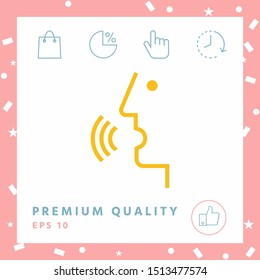 Voice control, person talking - icon. Graphic elements for your design
