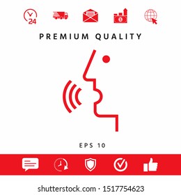 Voice control, person talking - icon. Graphic elements for your design