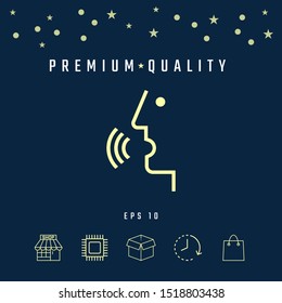 Voice control, person talking - icon. Graphic elements for your design