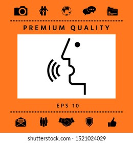 Voice control, person talking - icon. Graphic elements for your design