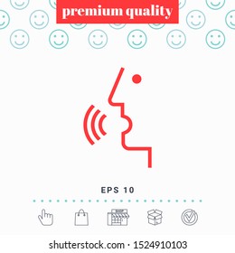 Voice control, person talking - icon. Graphic elements for your design