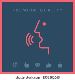 Voice control, person talking - icon. Graphic elements for your design