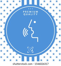 Voice control, person talking - icon. Graphic elements for your design