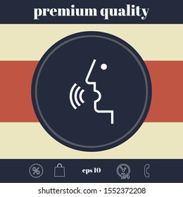Voice control, person talking - icon. Graphic elements for your design