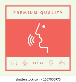 Voice control, person talking - icon. Graphic elements for your design