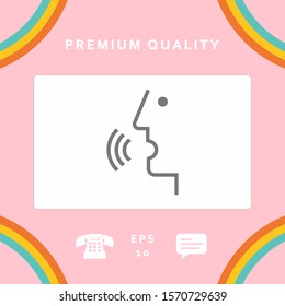 Voice control, person talking - icon. Graphic elements for your design