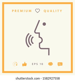 Voice control, person talking - icon. Graphic elements for your design