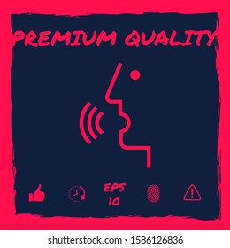 Voice control, person talking - icon. Graphic elements for your design