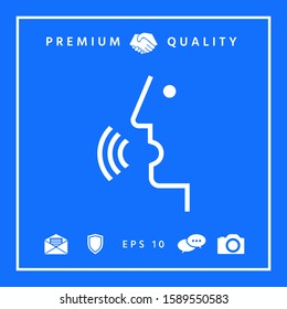 Voice control, person talking - icon. Graphic elements for your design