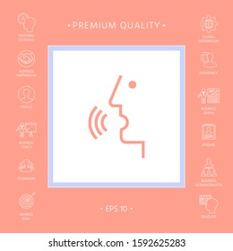 Voice control, person talking - icon. Graphic elements for your design