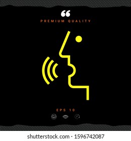 Voice control, person talking - icon. Graphic elements for your design