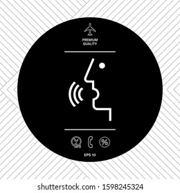 Voice control, person talking - icon. Graphic elements for your design