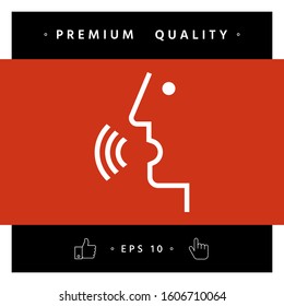 Voice control, person talking - icon. Graphic elements for your design
