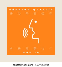 Voice control, person talking - icon. Graphic elements for your design