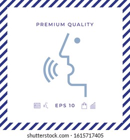 Voice control, person talking - icon. Graphic elements for your design