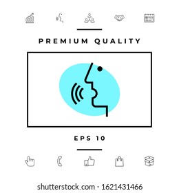 Voice control, person talking - icon. Graphic elements for your design