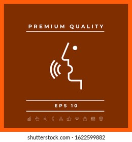 Voice control, person talking - icon. Graphic elements for your design