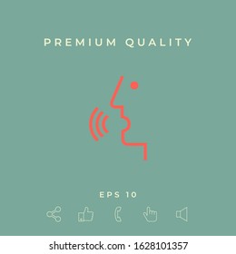 Voice control, person talking - icon. Graphic elements for your design