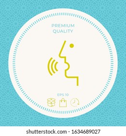 Voice control, person talking - icon. Graphic elements for your design