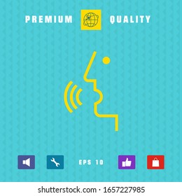 Voice control, person talking - icon. Graphic elements for your design