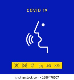 Voice control, person talking - icon. Graphic elements for your design