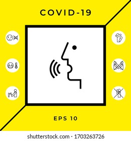 Voice control, person talking - icon. Graphic elements for your design