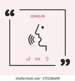 Voice control, person talking - icon. Graphic elements for your design