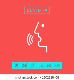 Voice control, person talking - icon. Graphic elements for your design