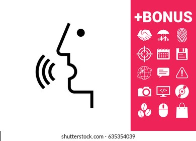 Voice Control, Person Talking - Icon