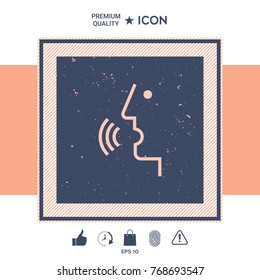 Voice control, person talking - icon