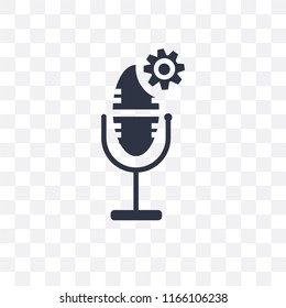 Voice control vector icon isolated on transparent background, Voice control logo concept