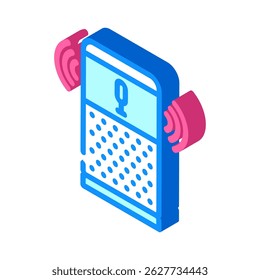 voice controlled assistant smart home isometric icon vector. voice controlled assistant smart home sign. isolated symbol illustration