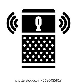 sprachgesteuerter Assistent Smart Home Symbol Vektor. sprachgesteuerter Assistent Smart Home Zeichen. einzelne Symbolgrafik