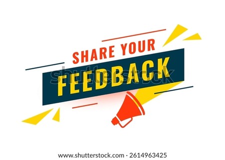 voice up customer feedback stylish banner with megaphone vector 