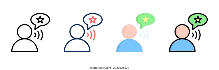 Conjunto de iconos de voz de Cliente colección de estilo múltiple