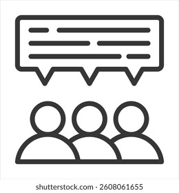 Voice Of Customer Outline Icon Vector Illustration