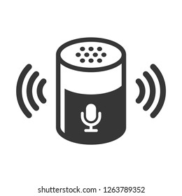 Voice Device Smart Assistant Icon on White Background. Vector