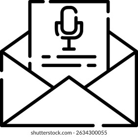 Voz Correo electrónico Nuevo Vector de diseño de iconos creativos