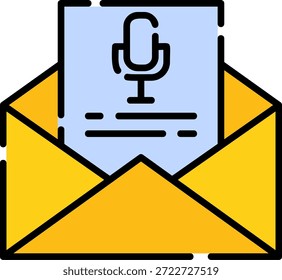 Voz Correo electrónico Nuevo Vector de diseño de iconos creativos