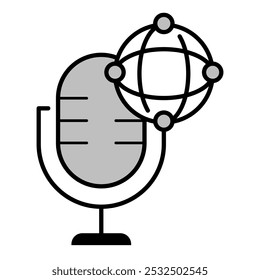 Voice Filtering Icon. AI-Based Voice Refinement and Processing Symbol – Vector Illustration for Audio Technology Concepts