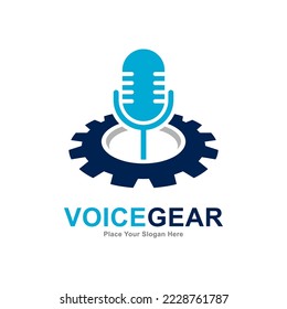 Diseño del logotipo vectorial del equipo de voz. Adecuado para negocios, web, medios, industria y tecnología