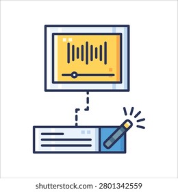 Voice Generator Audio Synthesis from text prompt Vector Illustration