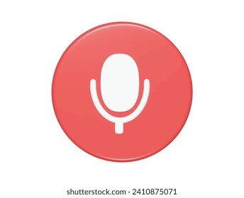 Icono de voz 3d ilustración de representación