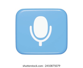 Voice icon 3d render illustration