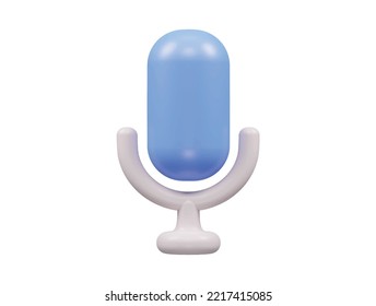 Voice icon 3d render vector illustration
