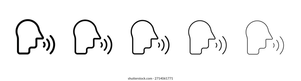 Diseño de íconos de voz, logotipo, App, interfaz de usuario. Ilustración vectorial, EPS