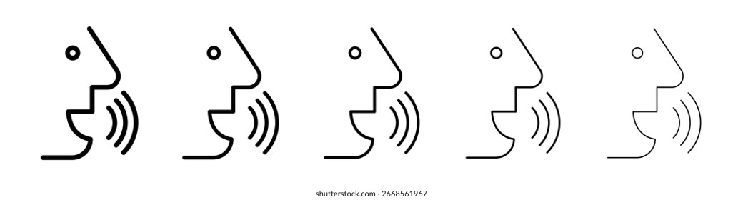 Icono de voz llenado concepto de signo plano para el Diseño web.